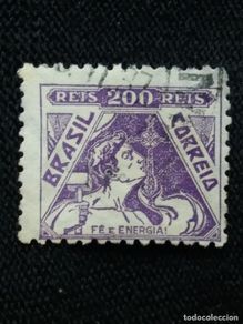 Briefmarken: CORREO DE BRASIL, 200 REIS, FE Y ENERGIA, AÑO, 1920